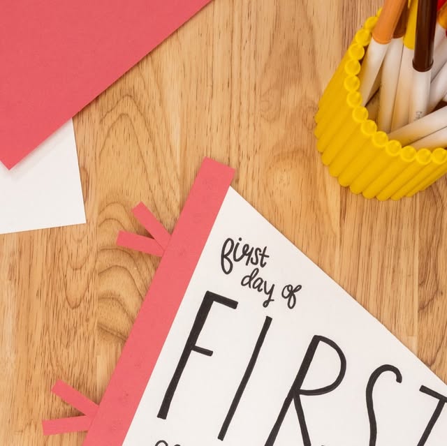 First day of school sign craft