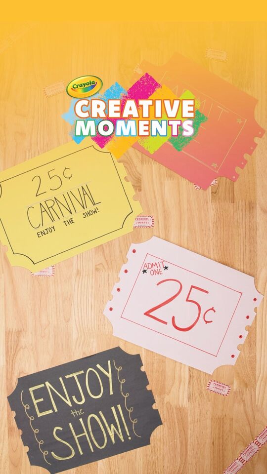 Creative Moments carnival ticket craft
